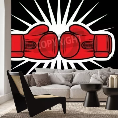 Fototapete Boxhandschuhe Grafik