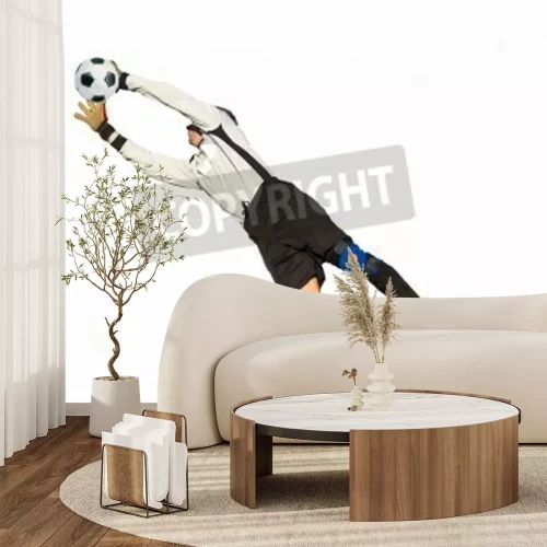 Fototapete Torwart fängt den Ball