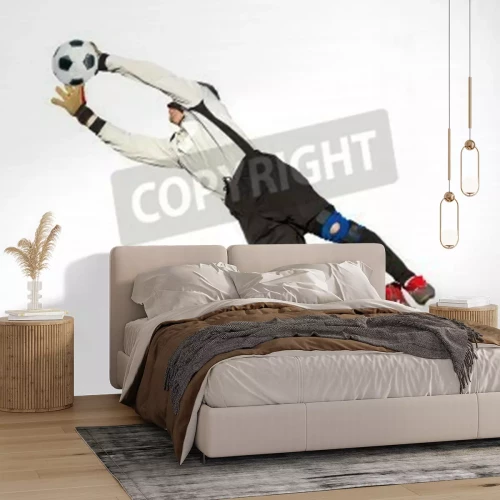 Fototapete Torwart fängt den Ball