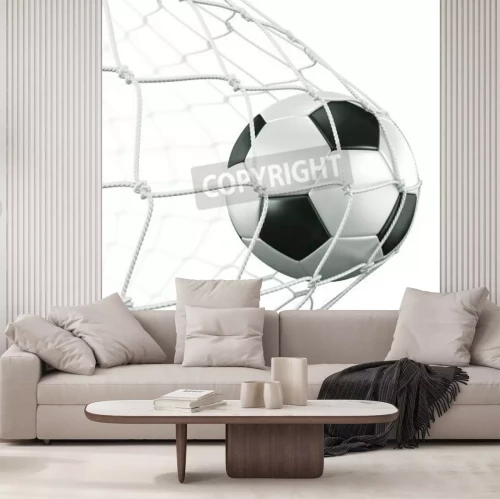 Fototapete Nahaufnahme von Ball im Netz