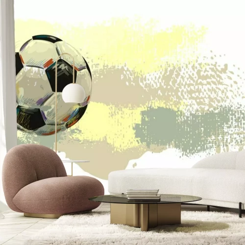 Fototapete Gealterter Hintergrund mit Fußball