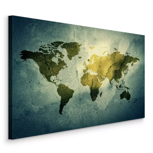 Bild Weltkarte auf Betonhintergrund