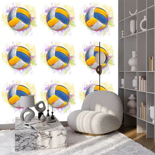 Tapete Volleyball Alle Elemente sind in separaten Ebenen und gruppierte.