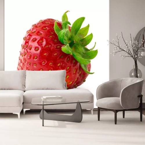 Sticker Erdbeere aus nächster Nähe Foto