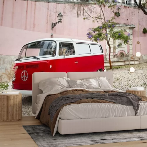 Fototapete Ein Retro-Bus in Italien