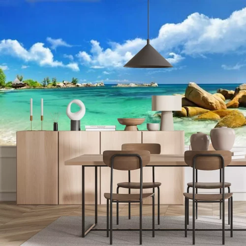 Fototapete Panorama des Meeres und Strandes