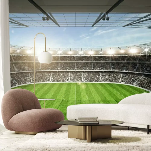 Fototapete Draufsicht auf die Stadiontribüne