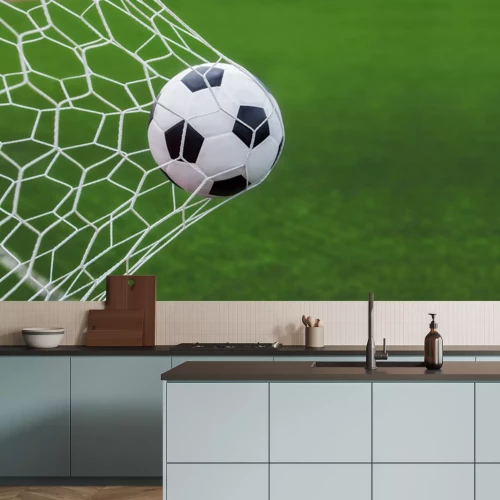 Sticker 3D Fußball fällt ins Netz