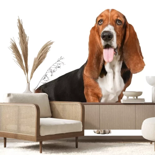 Sticker Hund mit herausgestreckter Zunge