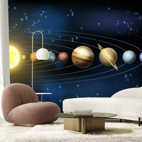 Fototapete Sonne mit Planeten