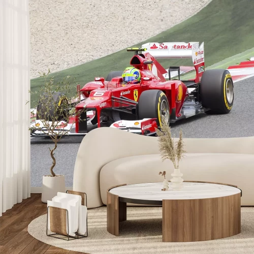 Fototapete Formel 1 roter Bolid