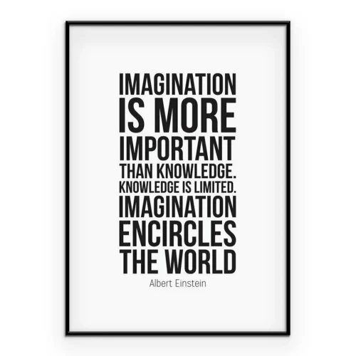 Poster Bekanntes Zitat von Albert Einstein