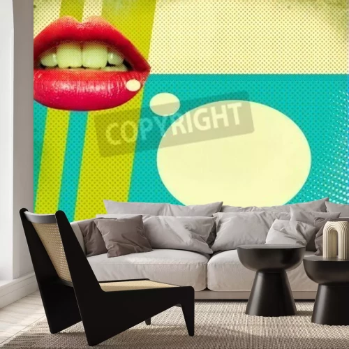 Fototapete Pop-Art-Lippen