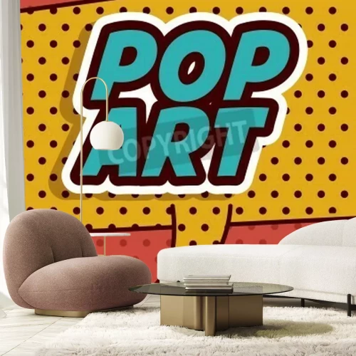 Fototapete Pop-Art-Illustration mit Untertiteln