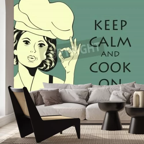 Fototapete Pop-Art-Köchin