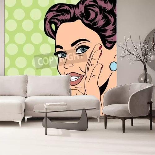 Fototapete Pop-Art-Porträt einer Frau