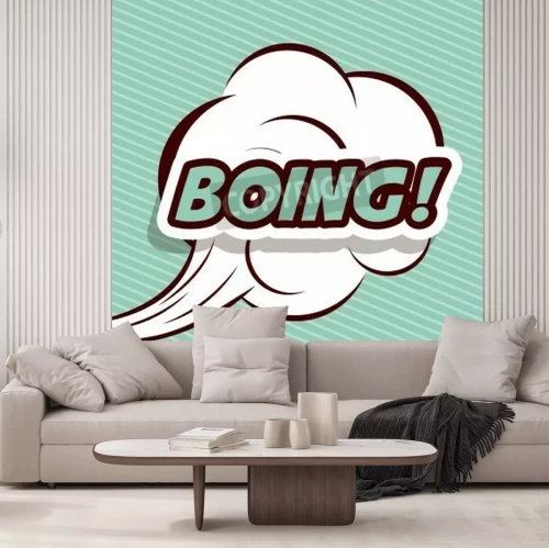 Fototapete Sprechblase mit Pop-Art-Text