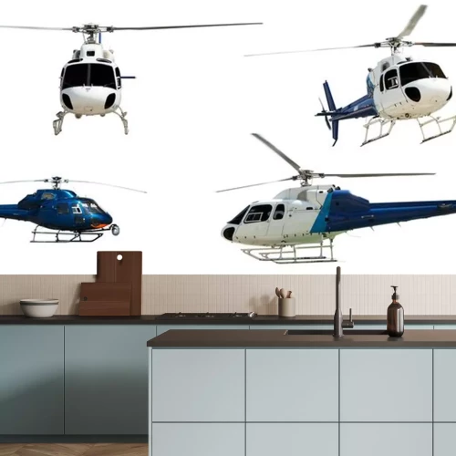 Sticker Set von Hubschrauber. Isoliert auf weißem