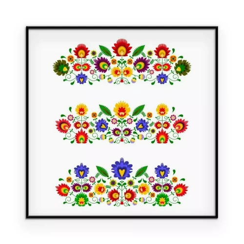 Poster Polskie Wzory Ludowe - trzy propozycje