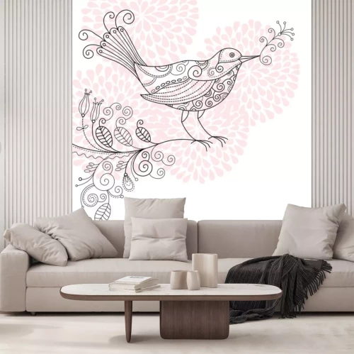 Sticker Vogel shabby
