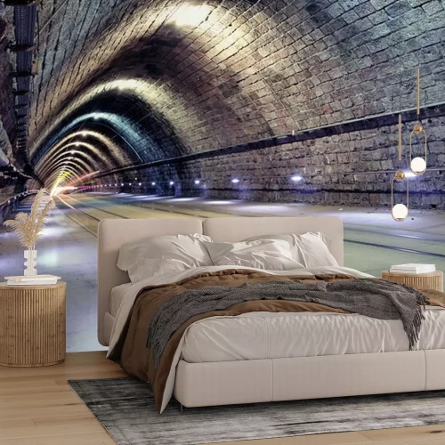 Fototapete Ein gemauerter U-Bahn-Tunnel in China