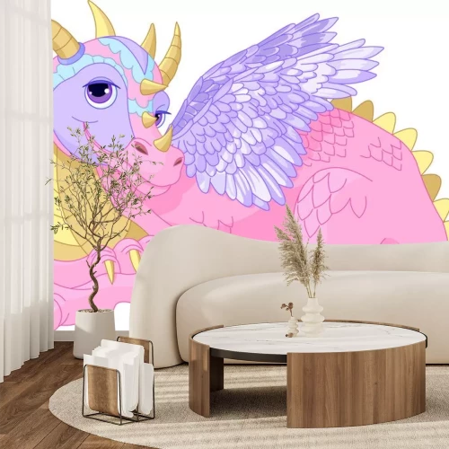 Sticker Schöne Dame Drache