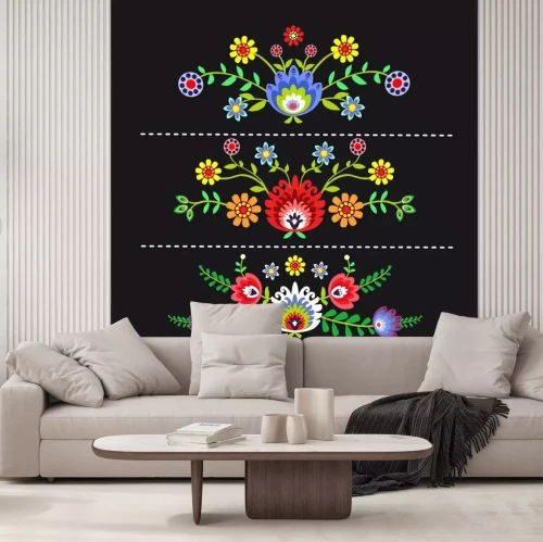 Sticker Kwieciste Wzory Ludowe