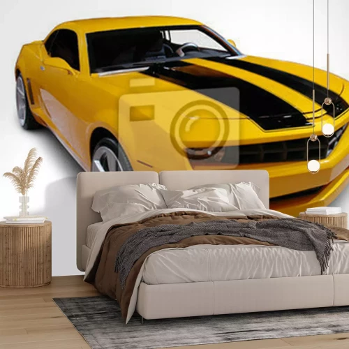 Fototapete Yellow American Sports Car