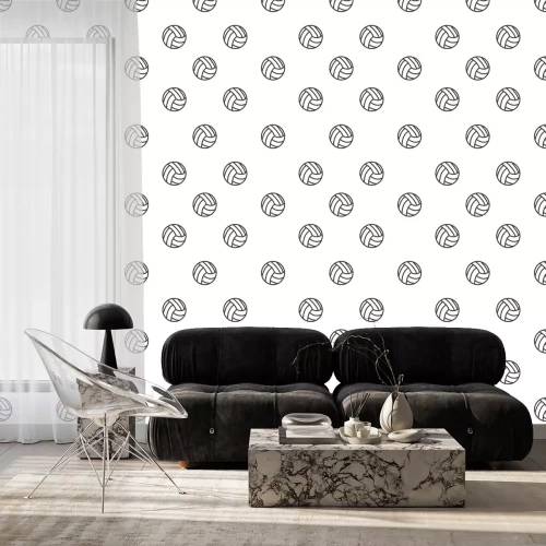 Tapete nahtlose Muster mit Volleyball