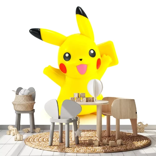 Sticker Bangkok, Thailand - 30. Oktober 2014: Pickachu-Spielzeugfigur von Pokemon Anime. Es gibt Spielzeug als Teil von McDonald HappyMeal Spielzeug verkauft