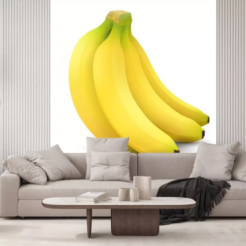 Sticker Bananen auf weißem Hintergrund moderne Grafik