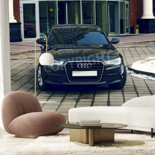 Fototapete 3D schwarzes Audi Auto