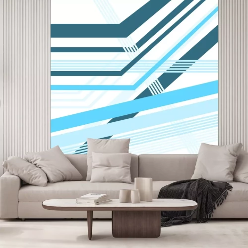 Sticker diagonale Linien blaue Vektor abstrakten Hintergrund