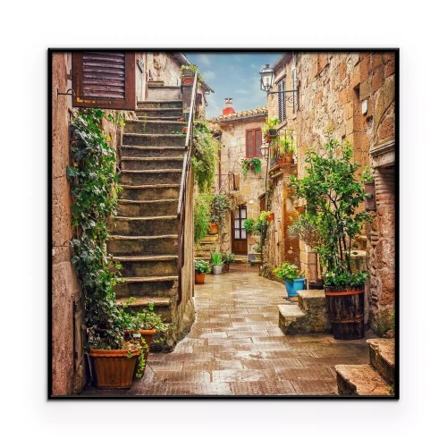 Poster Alley in old town Pitigliano Tuscany Italy