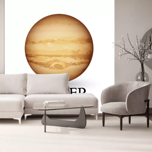 Sticker Planet Jupiter in Sandfarben Grafik