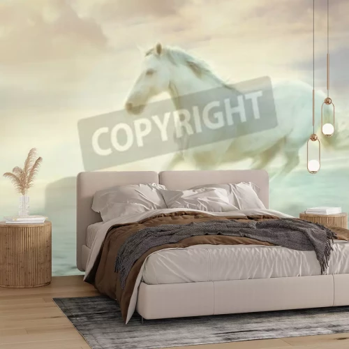 Fototapete Majestätisches tier im nebel