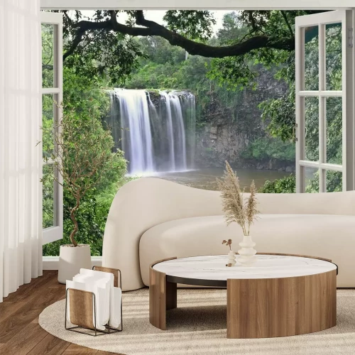Fototapete Dangar Falls zu in offene Fenster