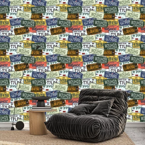 Tapete Kfz-Kennzeichen USA