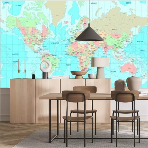 Sticker Politische Weltkarte