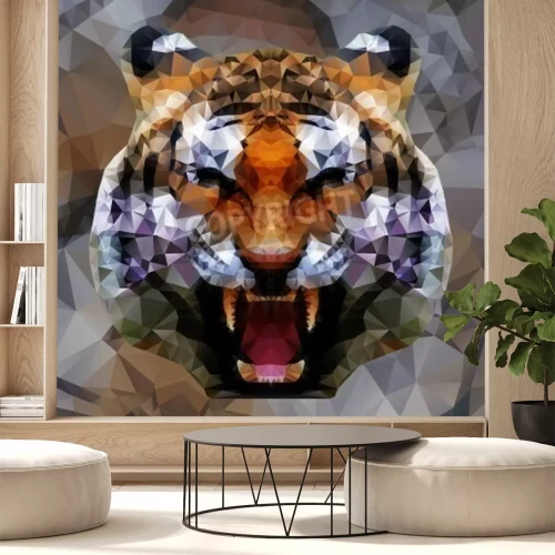 Fototapete Bunter tiger 3d