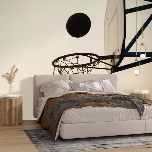 Sticker Basketball über den Ring