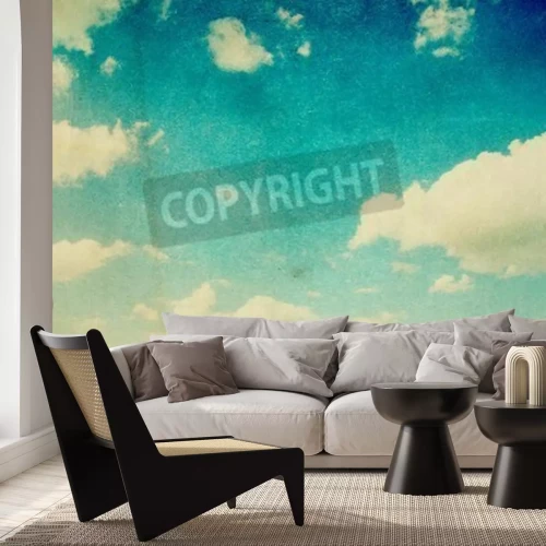 Fototapete Gealtertes Design mit Wolken