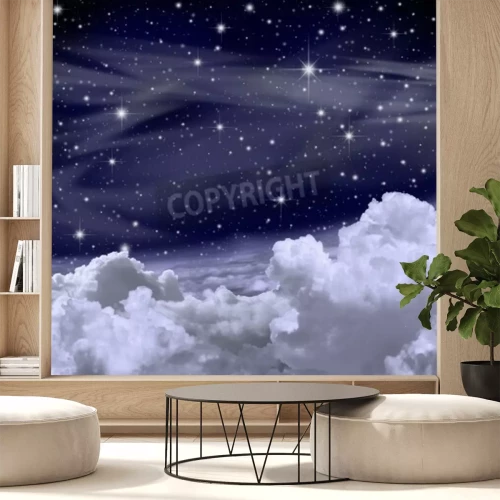Fototapete Wolken und Sterne