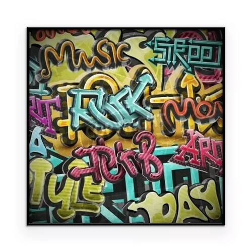 Poster Graffiti im 3D-Stil