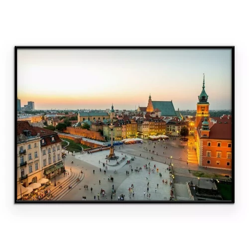 Poster Luftaufnahme der Warschauer Altstadt