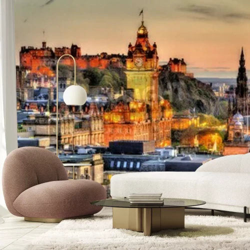 Fototapete Beleuchtetes Schloss in Edinburgh