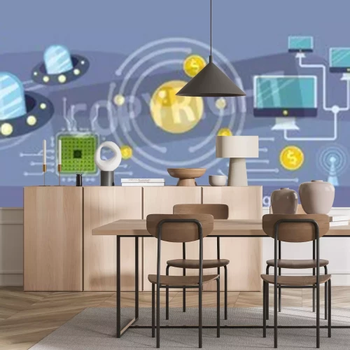 Fototapete Grafik mit modernen Technologien