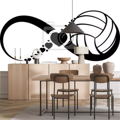 Sticker Volleyball-Herz-Unendlichkeit4