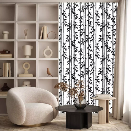 Tapete Schwarz-Weiß-Dschungel