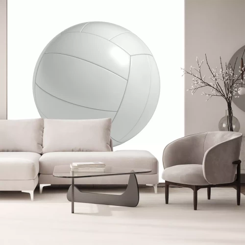 Sticker Leerer Volleyballball isoliert mit Beschneidungspfad